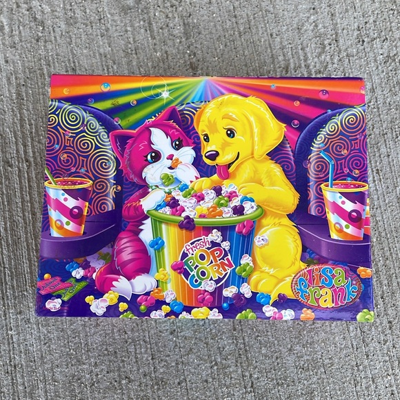 Lisa Frank Vtg Rainbow Matinee Treasure Jewelry Box Lift Lid 3 Drawers Mirror - Picture 4 of 5